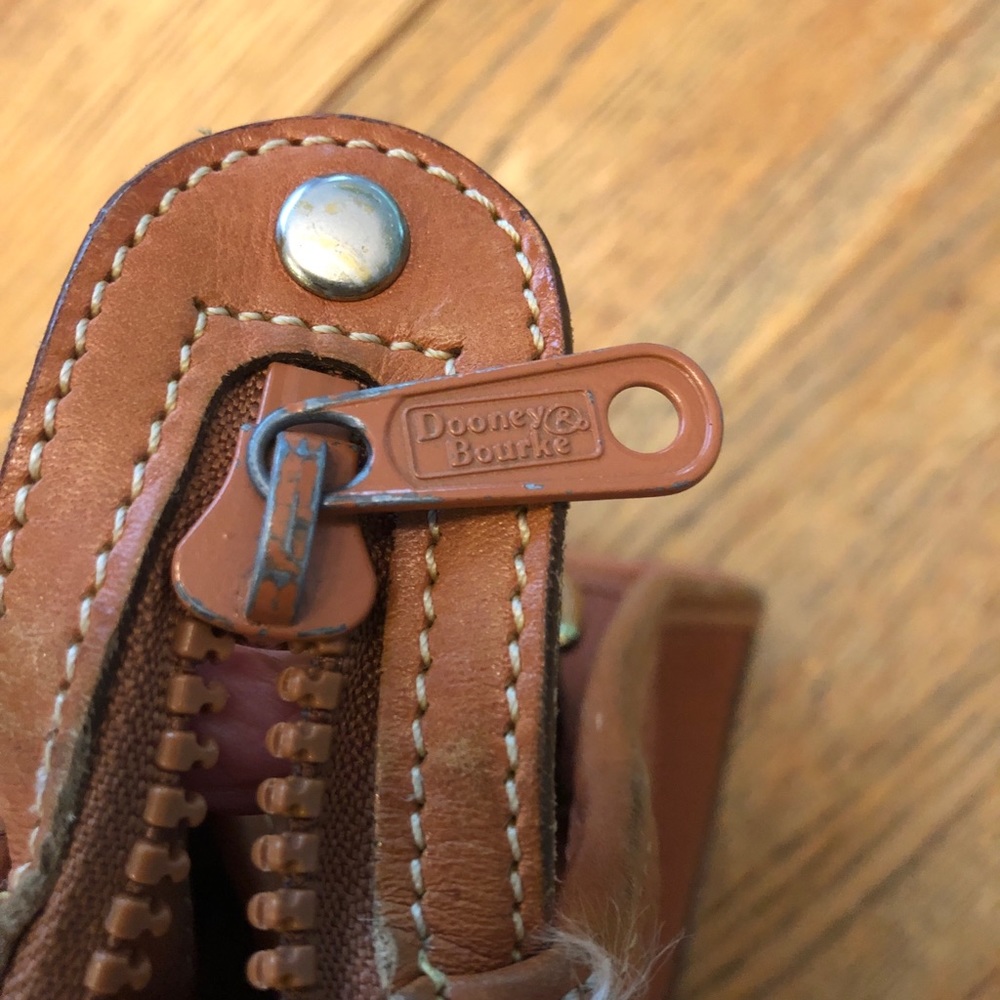 Dooney & Bourke Brown Leather Crossbody Bag - Picture 4 of 4
